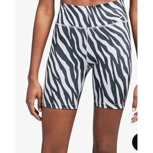 NIKE One Clash Zebra Print Bike Shorts NWT